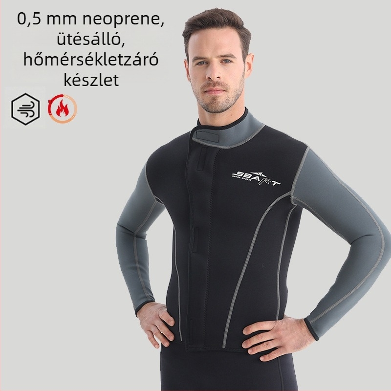 Két részes búvárneoprén öltözet – Sbart, 90% gumi + 10% nylon, melegen tart, alkalmas búvárkodásra és úszásra