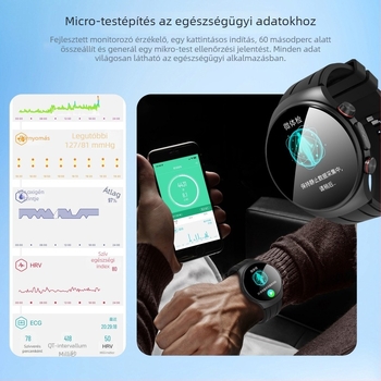 Multifunkcionális vérnyomásos okosóra alvásfigyeléssel, pulzus- és oxigénmonitorozással, AMOLED kijelző