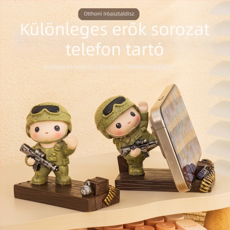 Vörös Hadsereg katonája asztali figurája – gyanta, kínai stílusú dekoráció, ajándék