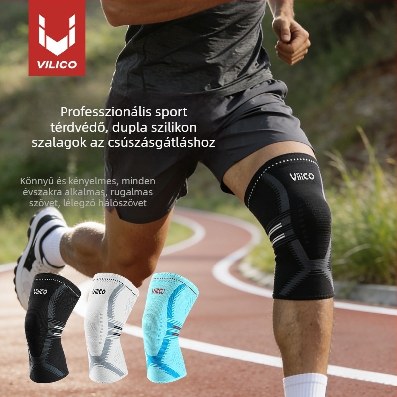 Sport térdvédők – lélegző nejlon, csúszásmentes, könnyű, körülbelül 100 g, térdvédő mandzsetta, univerzális illeszkedés