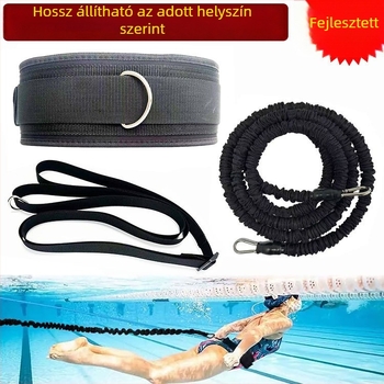 Húzó edző állítható hosszúsággal úszáshoz - latex anyagú karerő-fejlesztő pánt, modell NBW-tls046, márka Male Bowan