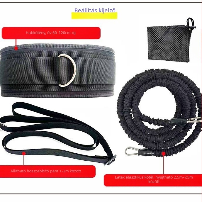 Húzó edző állítható hosszúsággal úszáshoz - latex anyagú karerő-fejlesztő pánt, modell NBW-tls046, márka Male Bowan