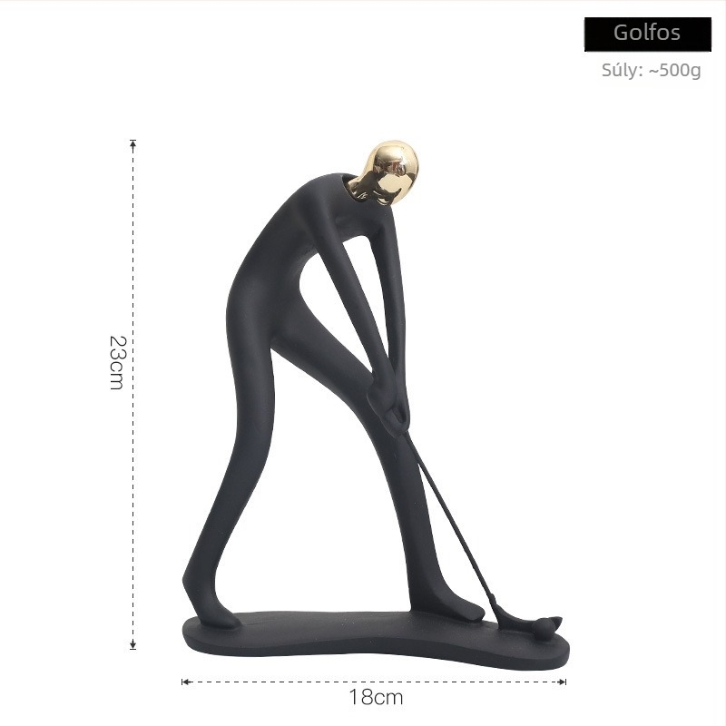 Zenekar karakter rezin szobor – nordikus minimalist design nappali dekorációhoz, TV-hez és boros szekrényhez, absztrakt művészeti darab, Violin
