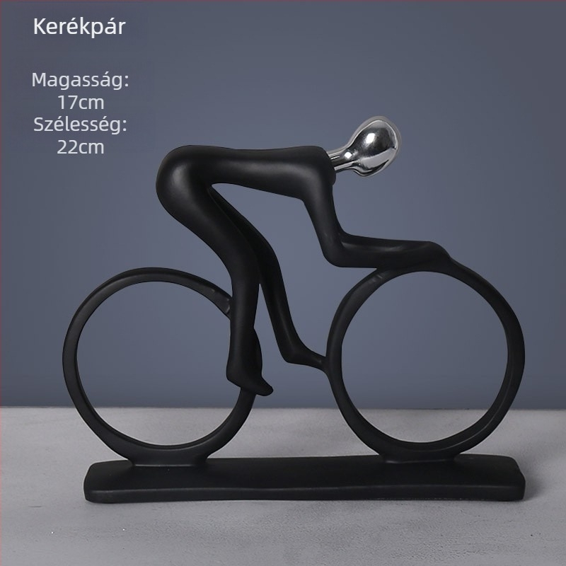 Zenekar karakter rezin szobor – nordikus minimalist design nappali dekorációhoz, TV-hez és boros szekrényhez, absztrakt művészeti darab, Violin