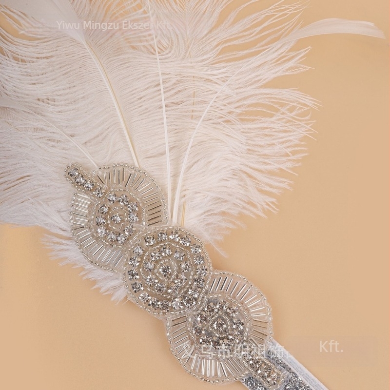 Tollas hajpánt, 1920-as évek Gatsby-stílusú, geometriai női dizájn, kockás minta, esküvőre alkalmas