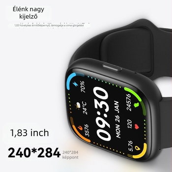 IDW26 okosóra Bluetooth hívásokkal, szívritmus és oxigén monitorozás, lépésszámlálás, Android kompatibilitás, TFT kijelző