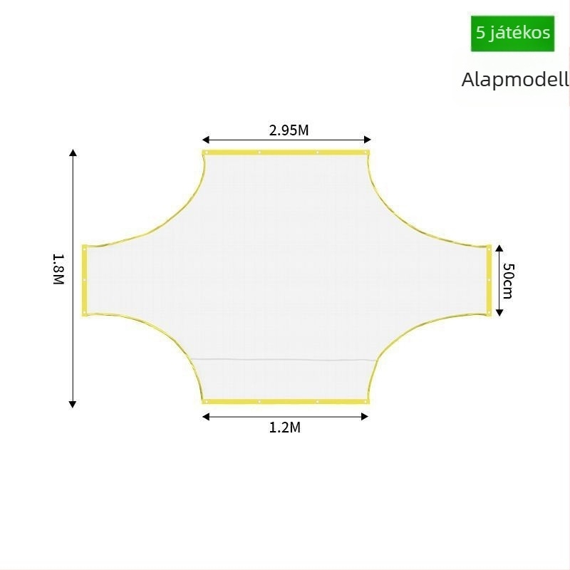 Futball célháló edzéshez, hexagonális háló, visszaverő háló, ifjúsági szabadrúgás gyakorlására, 5/7/11 játékos számára