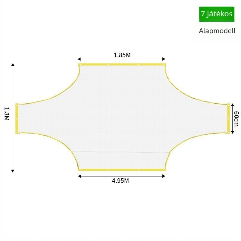 Futball célháló edzéshez, hexagonális háló, visszaverő háló, ifjúsági szabadrúgás gyakorlására, 5/7/11 játékos számára