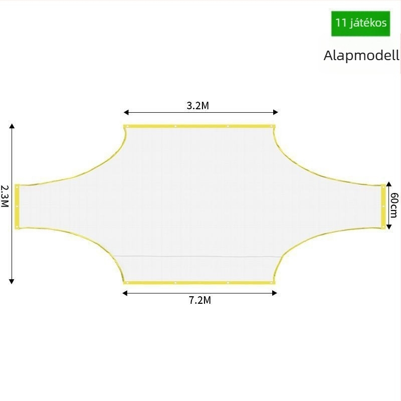 Futball célháló edzéshez, hexagonális háló, visszaverő háló, ifjúsági szabadrúgás gyakorlására, 5/7/11 játékos számára
