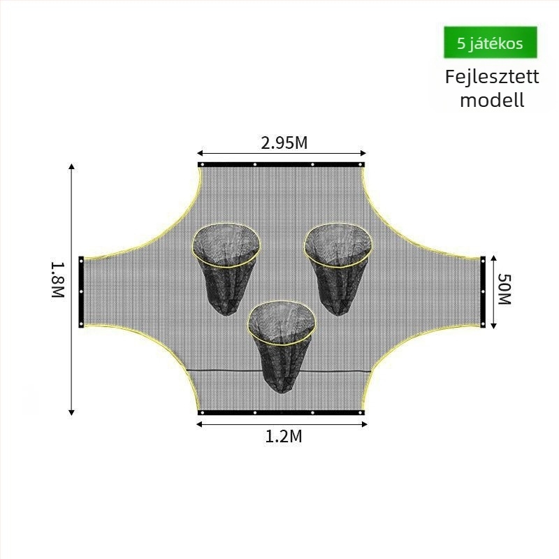 Futball célháló edzéshez, hexagonális háló, visszaverő háló, ifjúsági szabadrúgás gyakorlására, 5/7/11 játékos számára