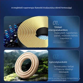 Autó illatosító aromaterápiával, napelemes működés, hosszú ideig tartó enyhe illat, helikopter alakú dekoráció — Hongyu Sheng