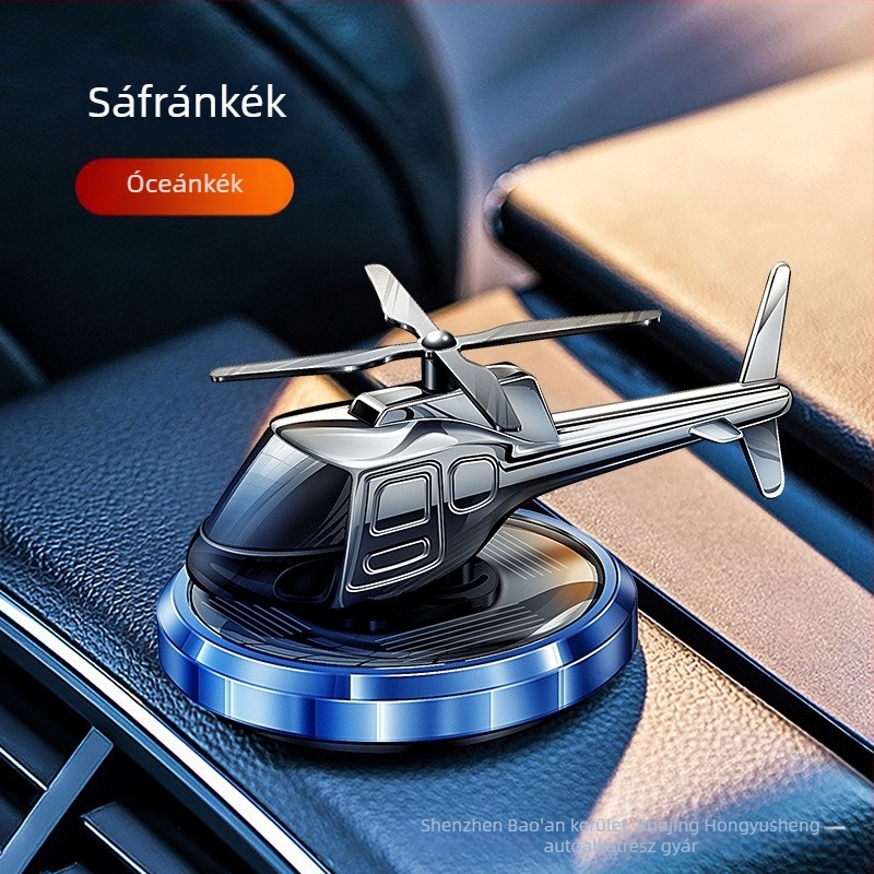 Autó illatosító aromaterápiával, napelemes működés, hosszú ideig tartó enyhe illat, helikopter alakú dekoráció — Hongyu Sheng