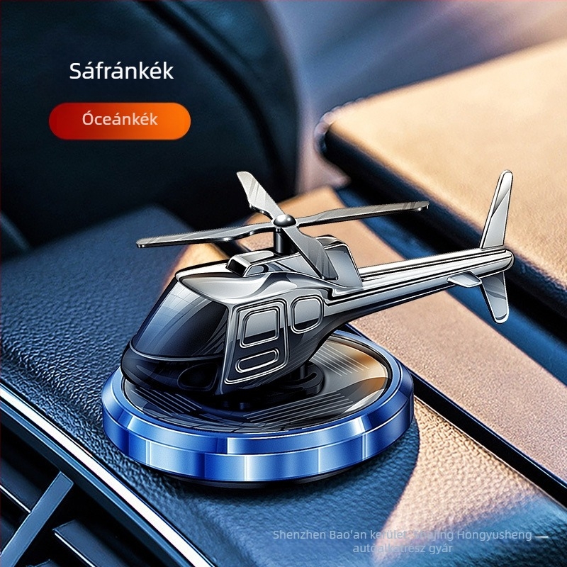 Autó illatosító aromaterápiával, napelemes működés, hosszú ideig tartó enyhe illat, helikopter alakú dekoráció — Hongyu Sheng