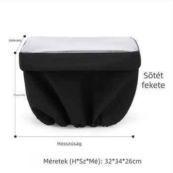 Gemeisi 30L elektromos kerékpárkosár esővédő – vízálló Oxford anyag, belső kosár napvédővel, termékkód 2501, alkalmas kerékpározáshoz