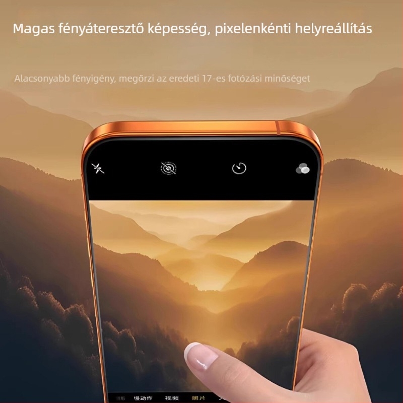 iPhone 17 Pro Max kameraobjektív védőfólia, HD, karcolásálló, robbanásbiztos, zuhanásbiztos, PET hátoldali fólia