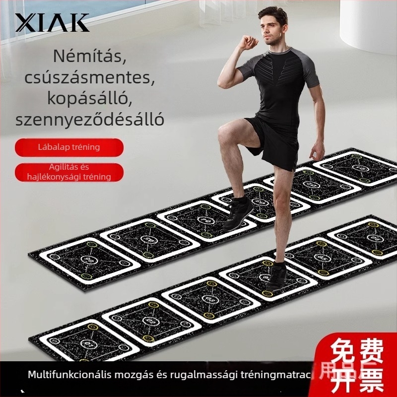 Gumírozott, többször felhasználható agility ladder edzésmat gyermekek testi edzéséhez; anyag: gumi; testreszabás: igen; márka: saiaoty; releváns sportok: futball; kategória: edzés segédeszközök