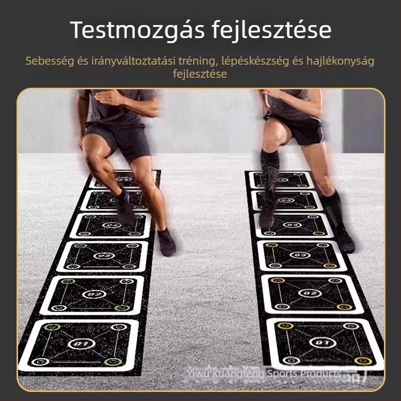 Gumírozott, többször felhasználható agility ladder edzésmat gyermekek testi edzéséhez; anyag: gumi; testreszabás: igen; márka: saiaoty; releváns sportok: futball; kategória: edzés segédeszközök
