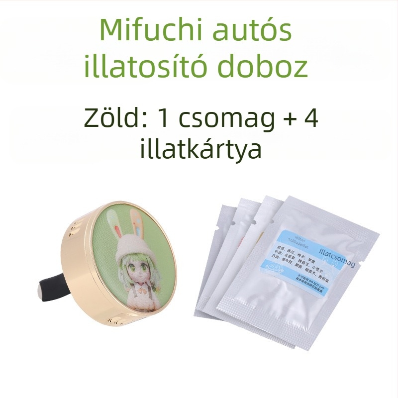Autó illatosító tabletták az autó klímaberendezésének ventillációs nyílásába illeszkedő Gardenia illattal, 4 darabos elegáns csomag, párolgási idő több mint 90 nap, ülés típusú szerelés