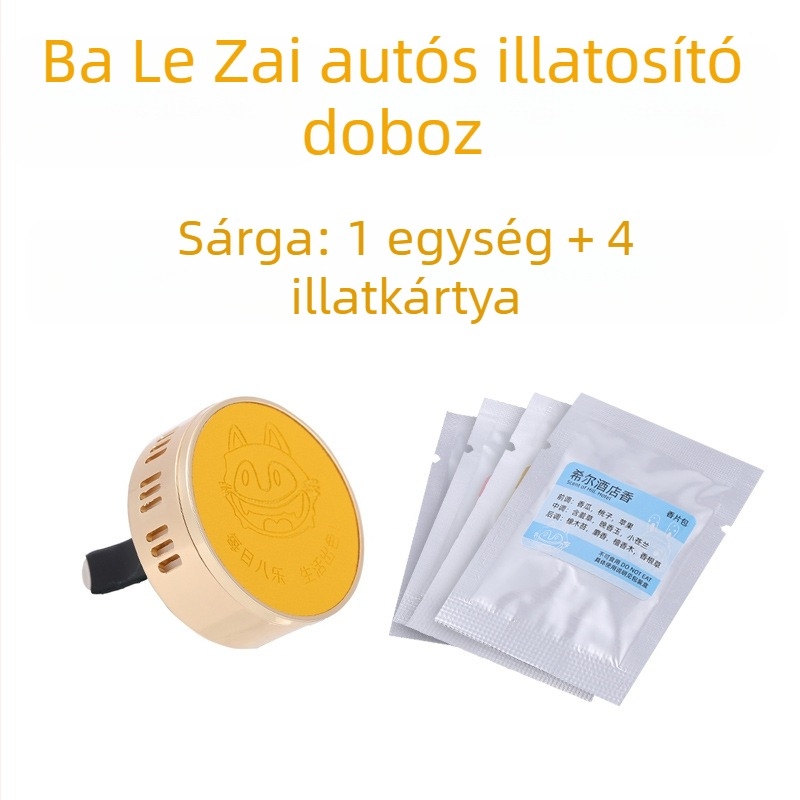 Autó illatosító tabletták az autó klímaberendezésének ventillációs nyílásába illeszkedő Gardenia illattal, 4 darabos elegáns csomag, párolgási idő több mint 90 nap, ülés típusú szerelés