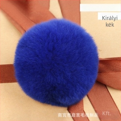 Természetes szőrrel készült pompon függő - kézzel kötött, eredeti dizájn, hajkiegészítő