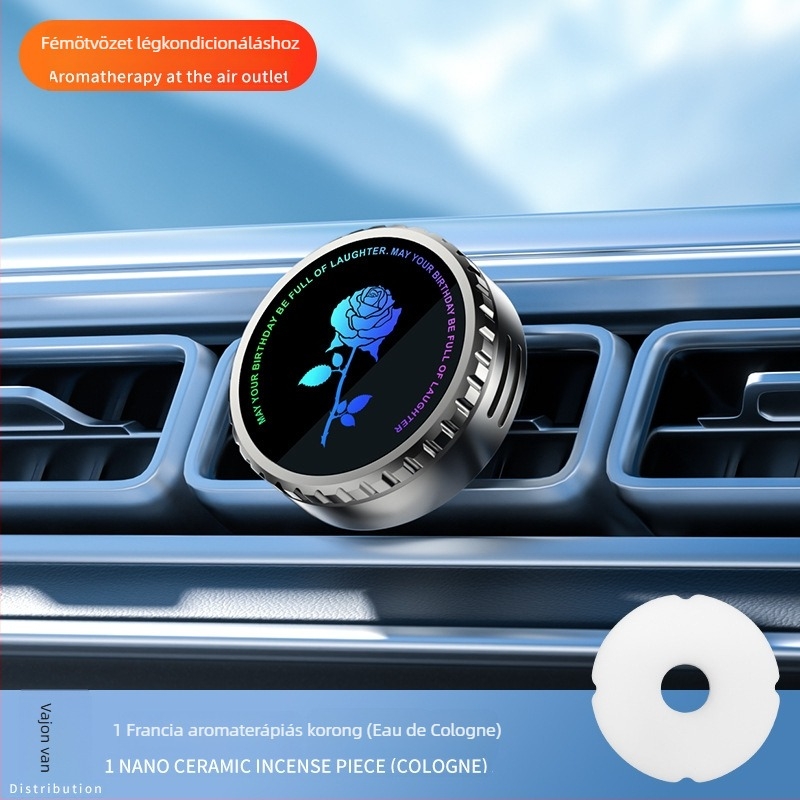 Time Autóillatosító aromaterápia: ötvözet illat tartó, légkimeneti csipesz, Osmanthus illat, 10–20 ml, 61–90 óra illatideje