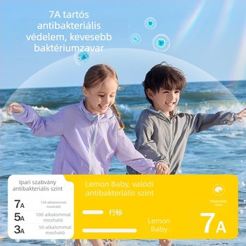 Gyerekek UV-védő kapucnis felső, gyorsan száradó nylon Ice Silk anyagból, lélegző, eredeti dizájn (2025 tavasz)