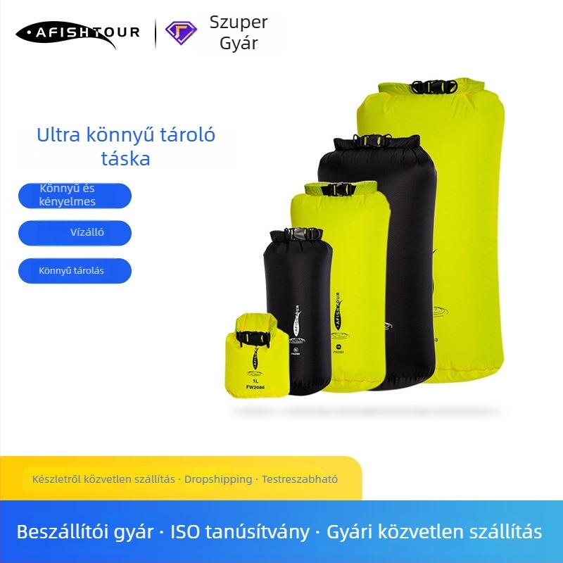 Kültéri húzózsinóros tárolótáska, könnyű és többfunkciós, nylon anyagú, kapacitás 5–35 L, uniszex, AFISHTOUR