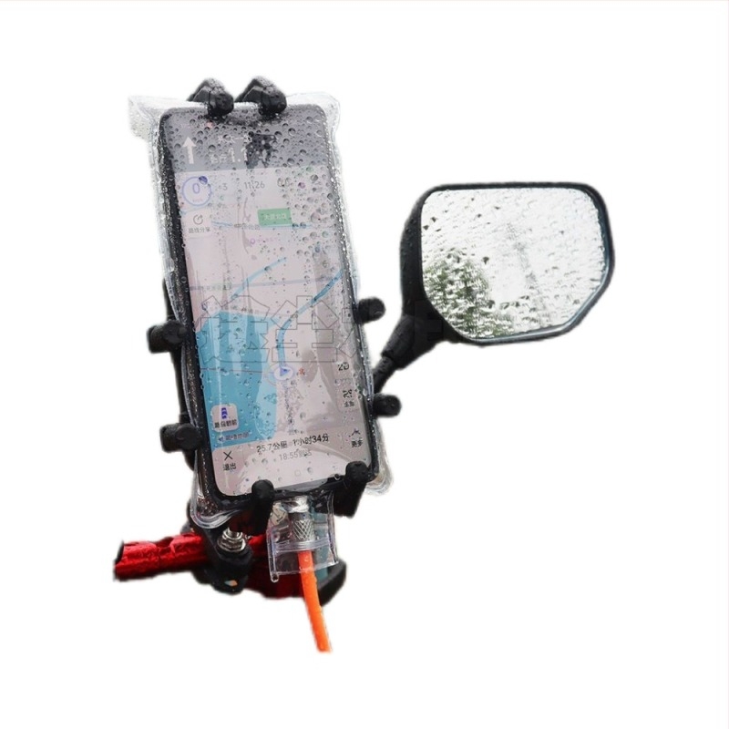 PVC-anyagú vízálló telefontáska töltési funkcióval, érintőképernyő-kompatibilitással és állvánnyal, kültéri használatra és kerékpározáshoz