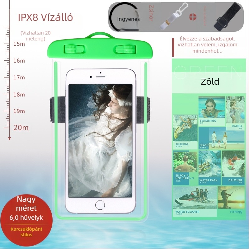 Fénylő vízálló telefonkarpánt tok