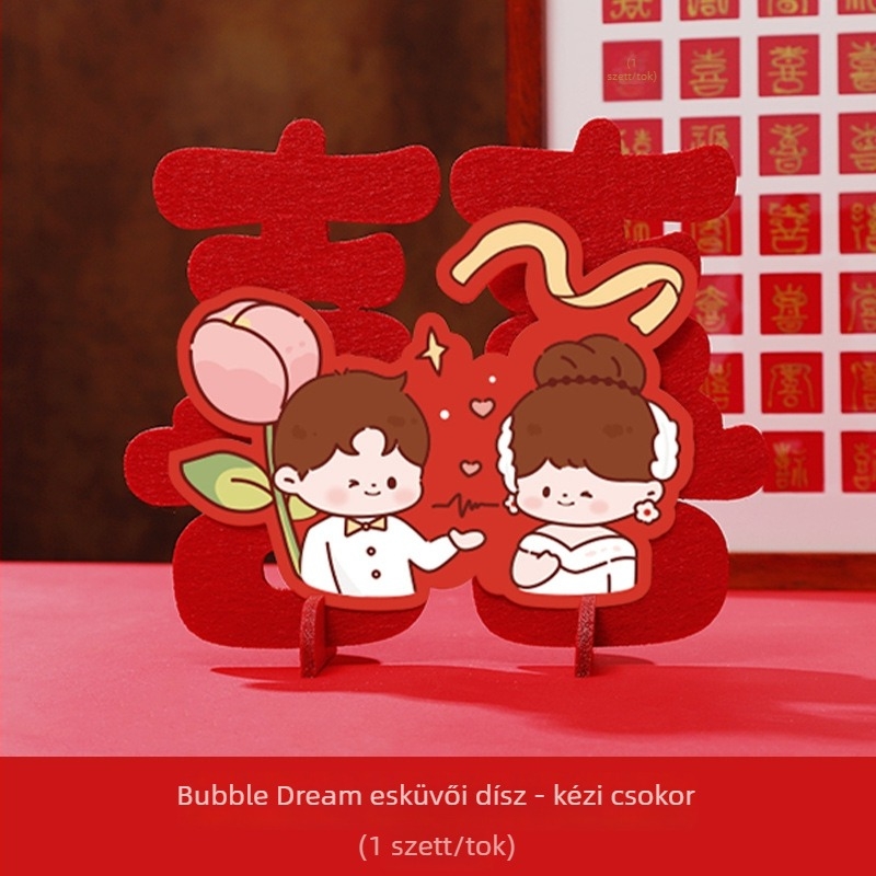 Menyasszonyi papírból készült honeycomb gömb dísz – 3D asztali fotó kellékek, Jiujian