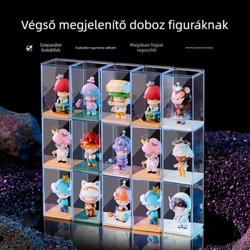 Figurák tároló doboza, PS műanyag, 25 L, porálló, egymásra rakható, 24 darabos készlet