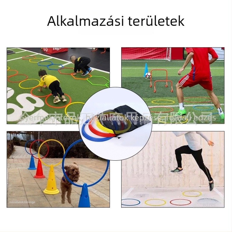 Futballhoz használható agilitási kör edzéssegéd - polipropilén, testreszabható, Crown márka