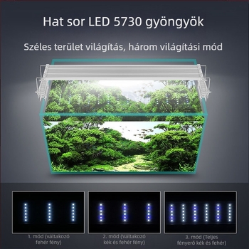 LED akváriumi világító lámpa, alumíniumötvözet, nagy teljesítmény, Yao Rui márka, súly 3