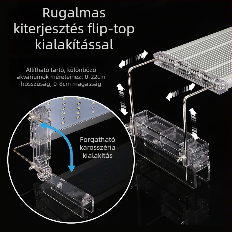 LED akváriumi világító lámpa, alumíniumötvözet, nagy teljesítmény, Yao Rui márka, súly 3
