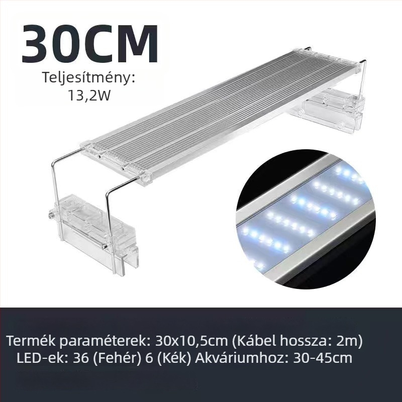LED akváriumi világító lámpa, alumíniumötvözet, nagy teljesítmény, Yao Rui márka, súly 3