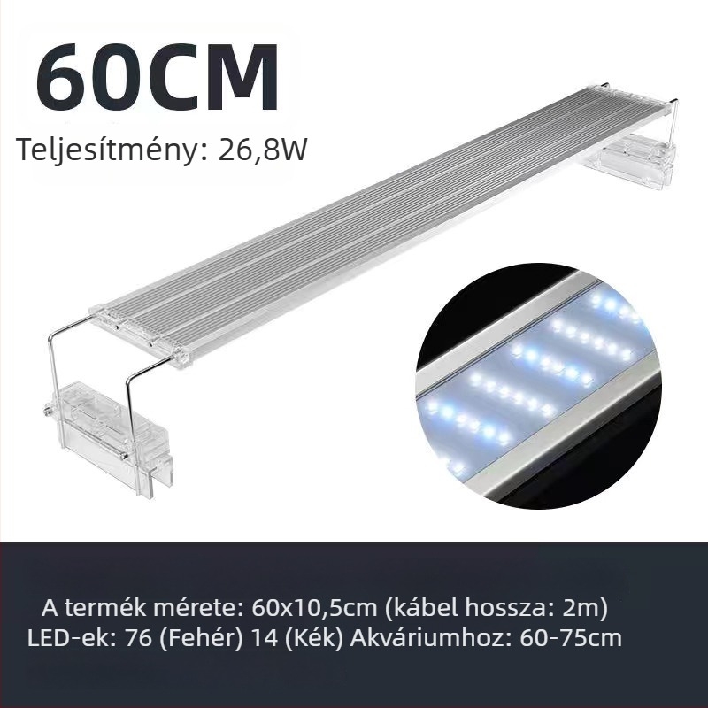LED akváriumi világító lámpa, alumíniumötvözet, nagy teljesítmény, Yao Rui márka, súly 3