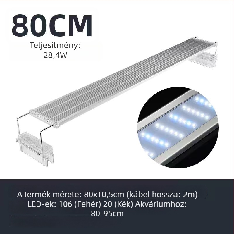 LED akváriumi világító lámpa, alumíniumötvözet, nagy teljesítmény, Yao Rui márka, súly 3