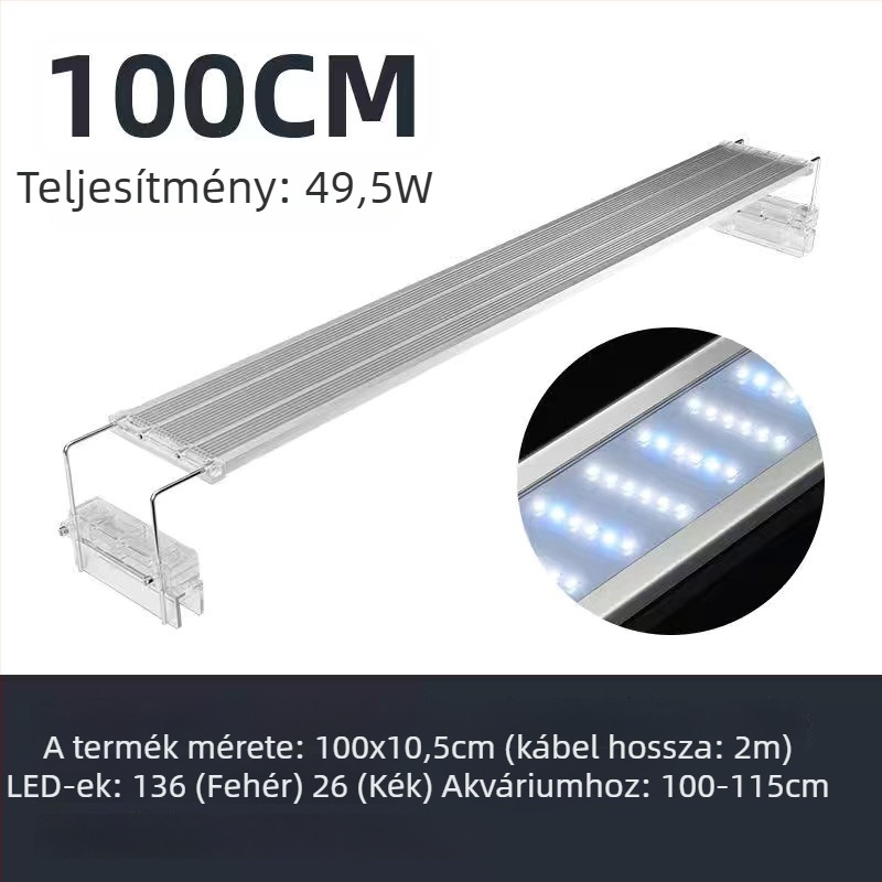 LED akváriumi világító lámpa, alumíniumötvözet, nagy teljesítmény, Yao Rui márka, súly 3