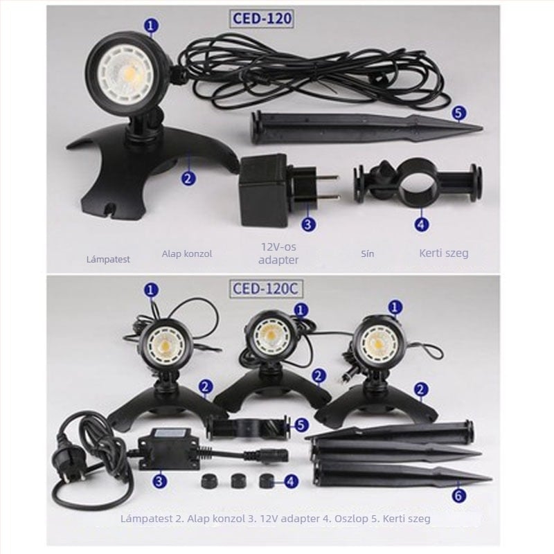 LED amfíbiai búvárfény kültéri világításhoz – vízálló táj- és kertvilágítás, tó projekciós lámpa, 3W, műanyag, 1,5 kg, Zhejiang