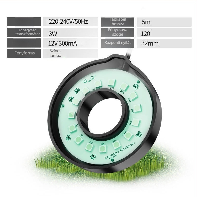 LED amfíbiai búvárfény kültéri világításhoz – vízálló táj- és kertvilágítás, tó projekciós lámpa, 3W, műanyag, 1,5 kg, Zhejiang