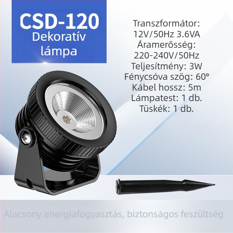 LED amfíbiai búvárfény kültéri világításhoz – vízálló táj- és kertvilágítás, tó projekciós lámpa, 3W, műanyag, 1,5 kg, Zhejiang