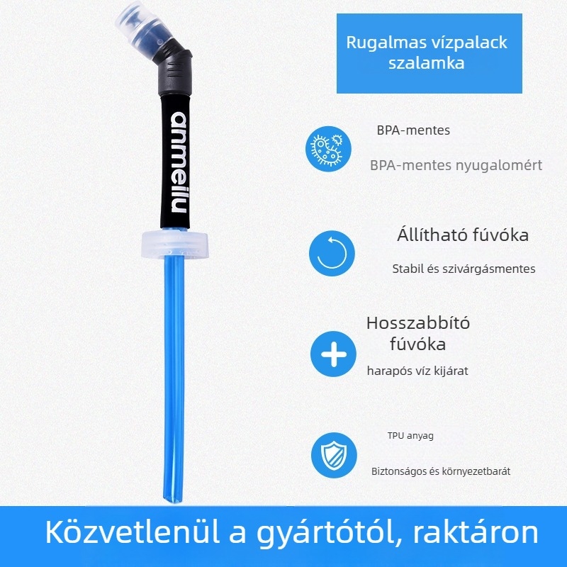 Kültéri összecsukható ivóvíztáska szívószállal — EU élelmiszerbiztonsági tanúsítvány, TPU anyag, poliészter szövet, hordozható