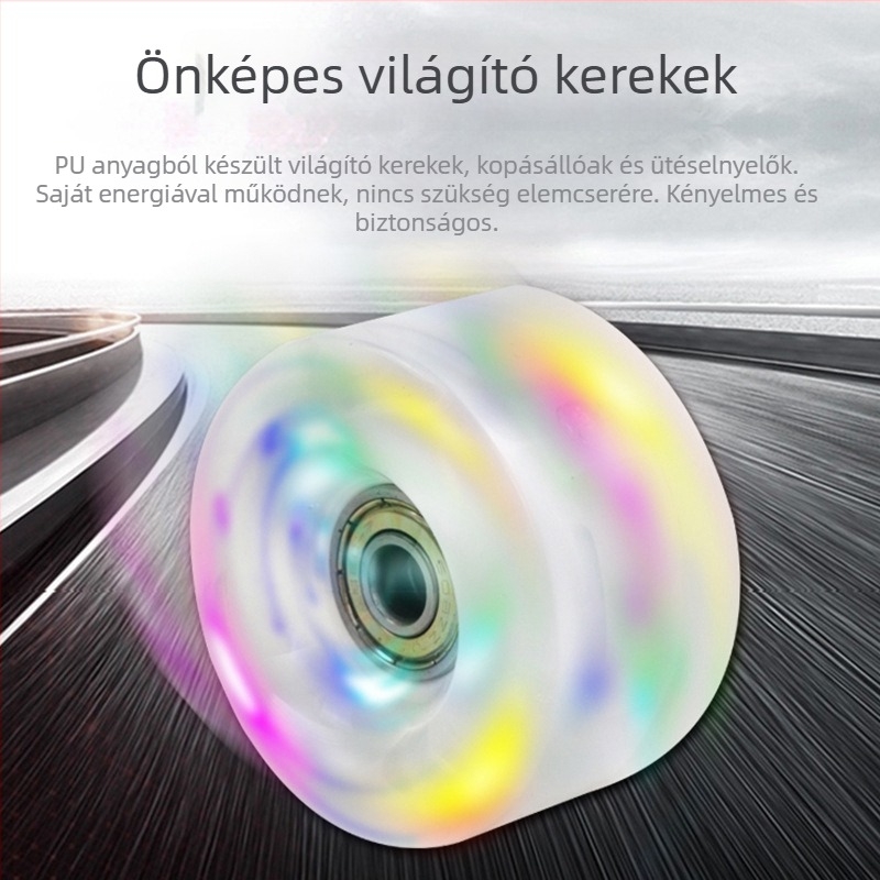 Felnőtteknek szánt görkorcsolya, két soros – uniszex, Yuechi, felső Ultra-Fiber bőr, talp gumi, kerekek PU