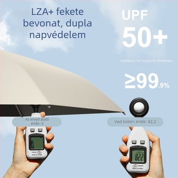 Megerősített dupla bordával rendelkező esernyő, 24 acél bordázat, kupola vinil bevonatú, 210T poliészter, UPF 50+ napvédelmet