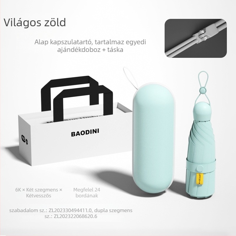 Megerősített dupla bordával rendelkező esernyő, 24 acél bordázat, kupola vinil bevonatú, 210T poliészter, UPF 50+ napvédelmet