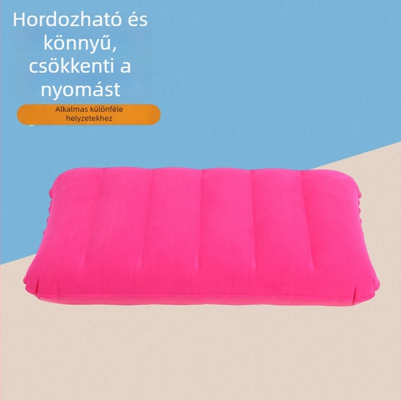 Felfújható PVC flocked párna, 0,17 mm vastagság, tömeg 80 g