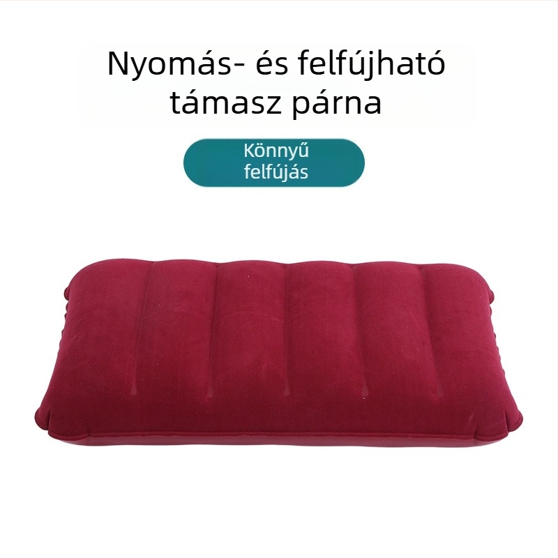 Felfújható PVC flocked párna, 0,17 mm vastagság, tömeg 80 g