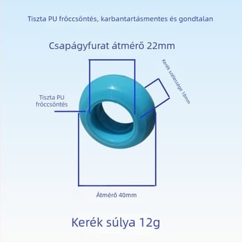 40 mm PU kerekek Heelys cipőkhöz, játékokhoz, poggyászhoz és bútorokhoz, görkorcsolyához – 2 db