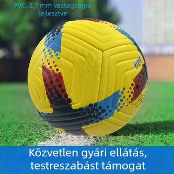 5-ös méretű futball gyerekeknek és fiataloknak, gépi varrással, PVC-ből, versenyre és edzésre, frissített modell, vastagabb kivitel, robbanásbiztos, kültéri használatra