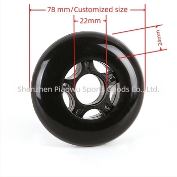 PU kerék bevásárlókocsihoz – egy soros kerék, PU+PP mag, PU felső, gumis talp